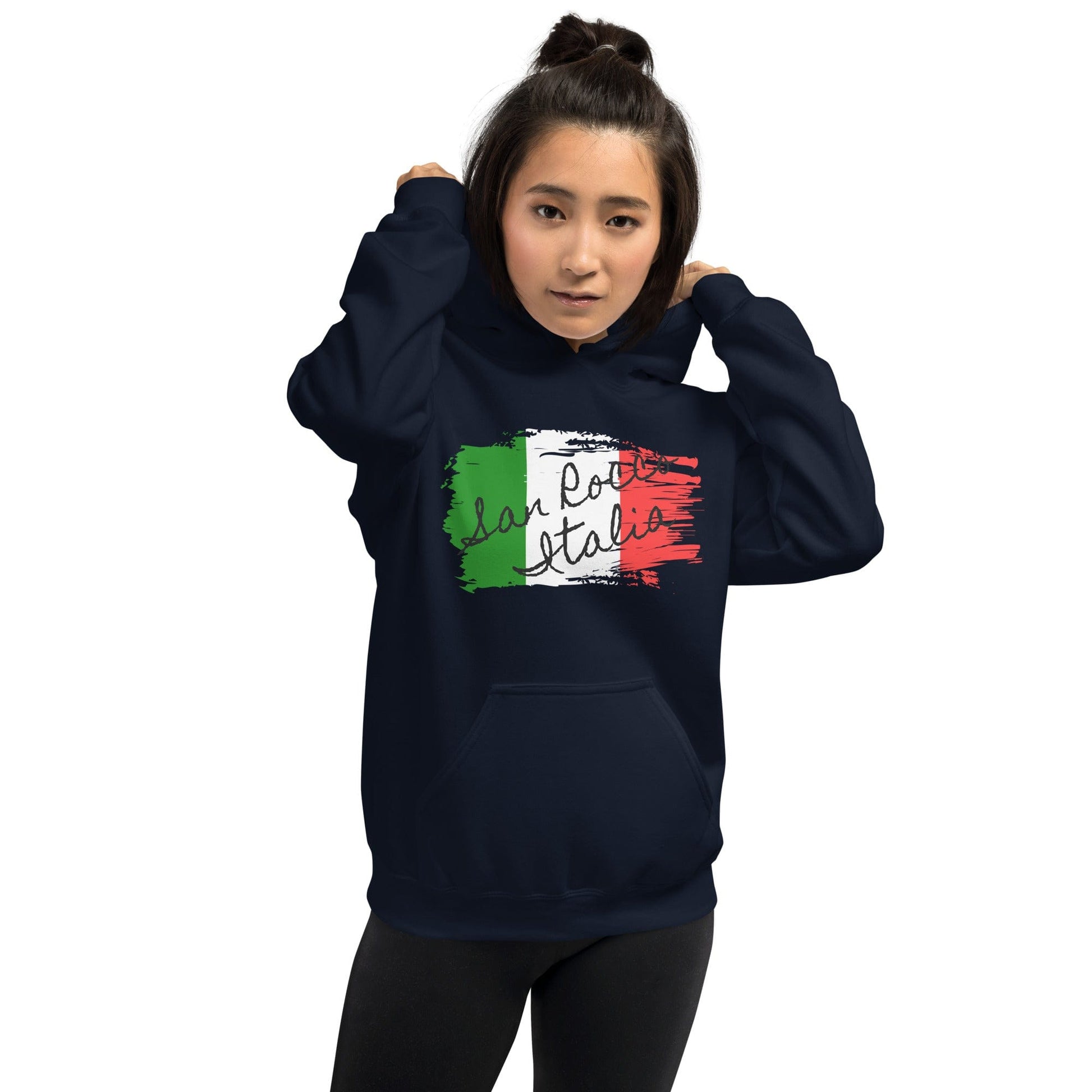 San Rocco Italia Hoodie with the Italian Flag - Premium Shirts & Tops - Shop now at San Rocco Italia