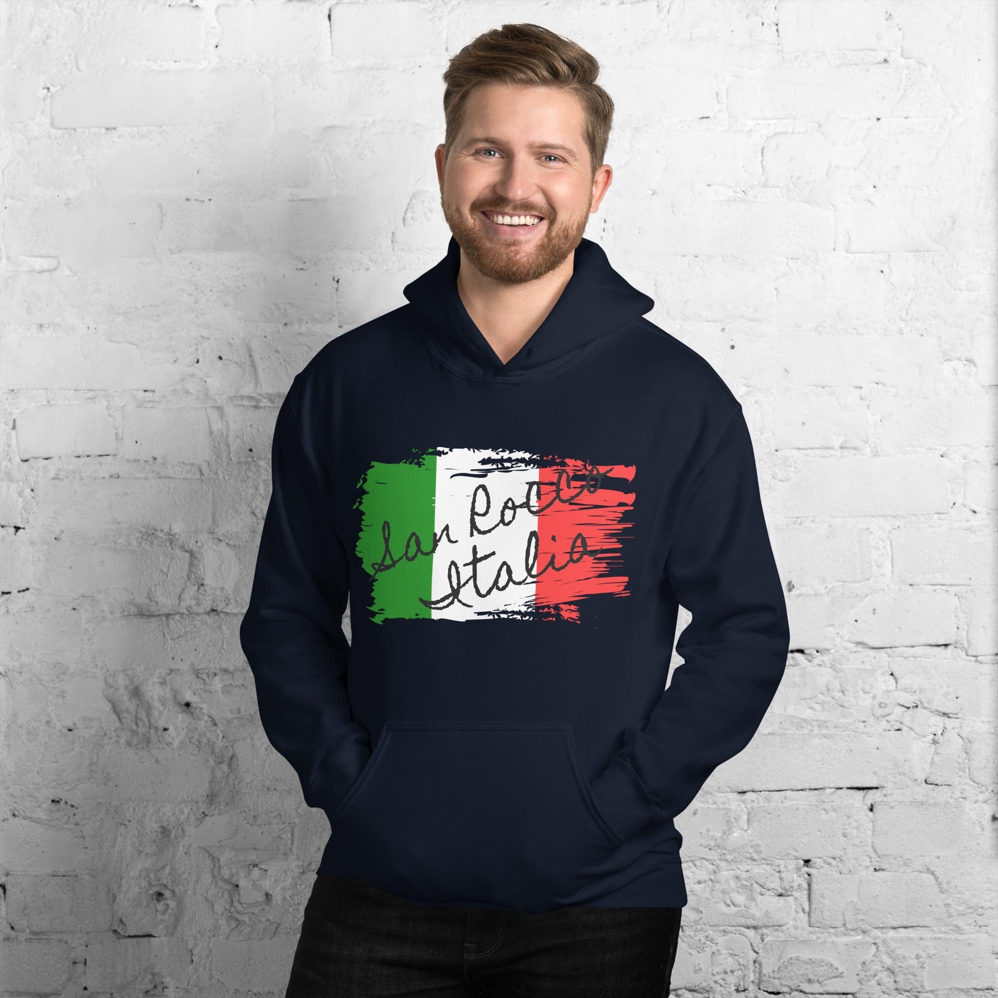 San Rocco Italia Hoodie with the Italian Flag - Premium Shirts & Tops - Shop now at San Rocco Italia