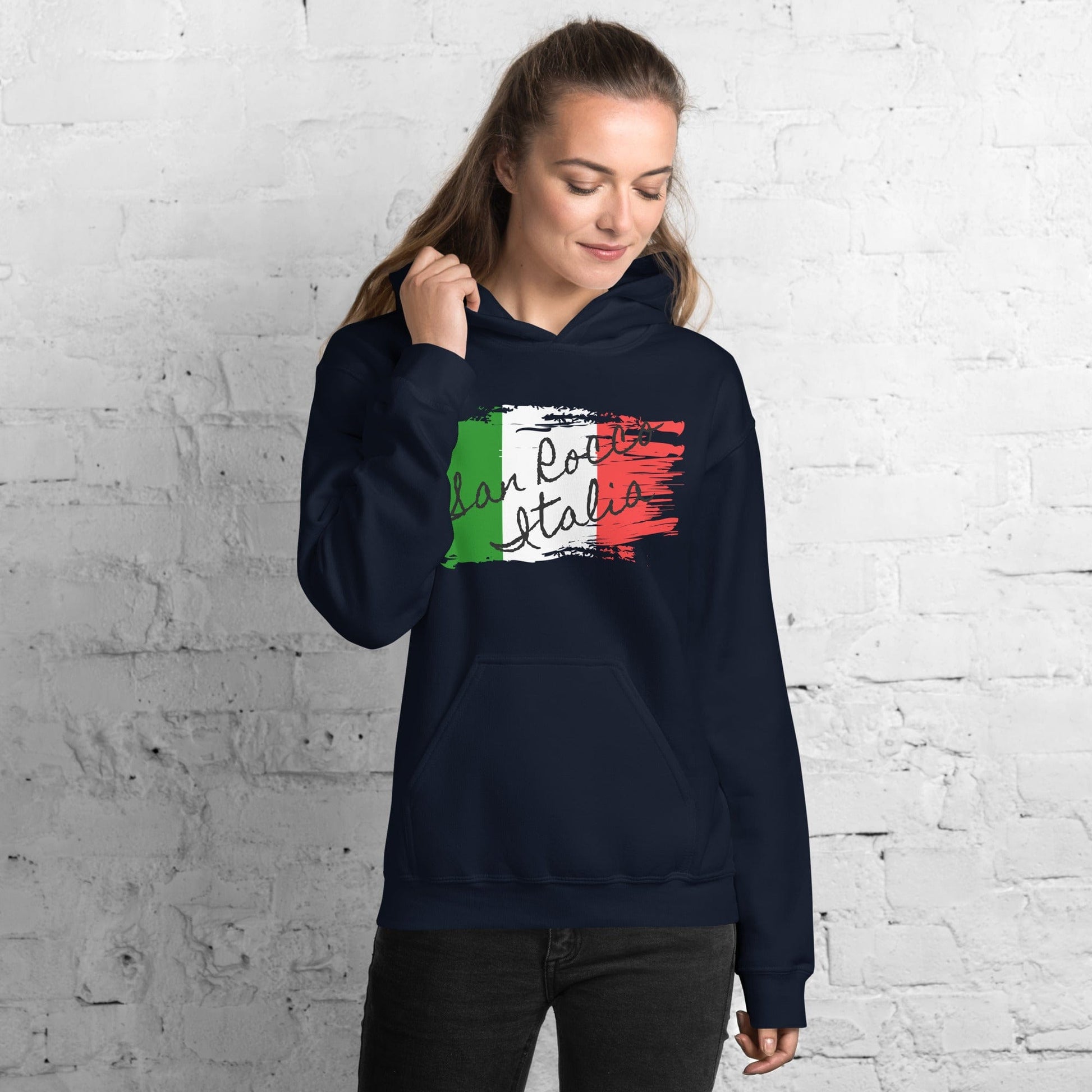 San Rocco Italia Hoodie with the Italian Flag - Premium Shirts & Tops - Shop now at San Rocco Italia