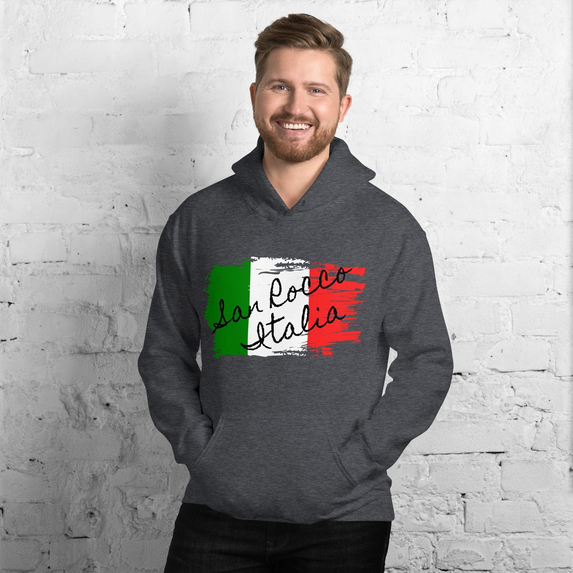 San Rocco Italia Hoodie with the Italian Flag - Premium Shirts & Tops - Shop now at San Rocco Italia