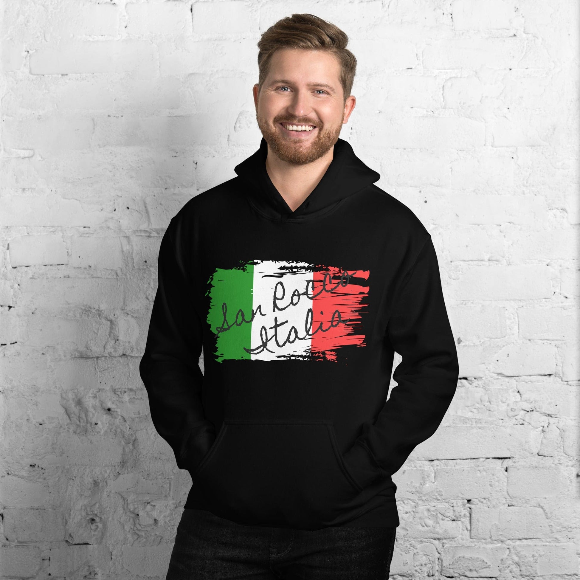 San Rocco Italia Hoodie with the Italian Flag - Premium Shirts & Tops - Shop now at San Rocco Italia