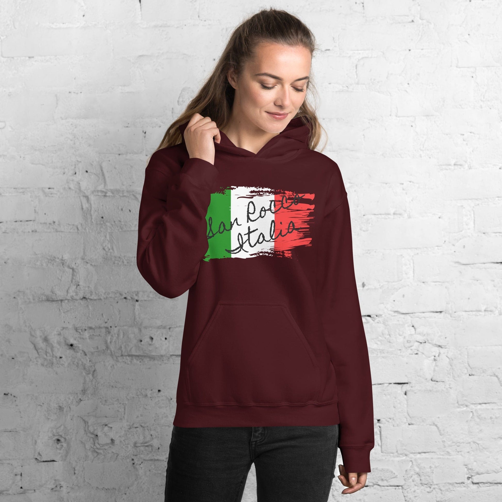 San Rocco Italia Hoodie with the Italian Flag - Premium Shirts & Tops - Shop now at San Rocco Italia