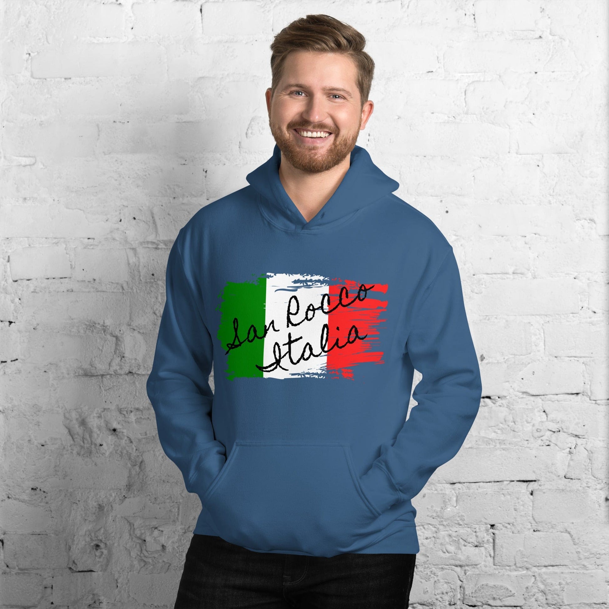 San Rocco Italia Hoodie with the Italian Flag - Premium Shirts & Tops - Shop now at San Rocco Italia
