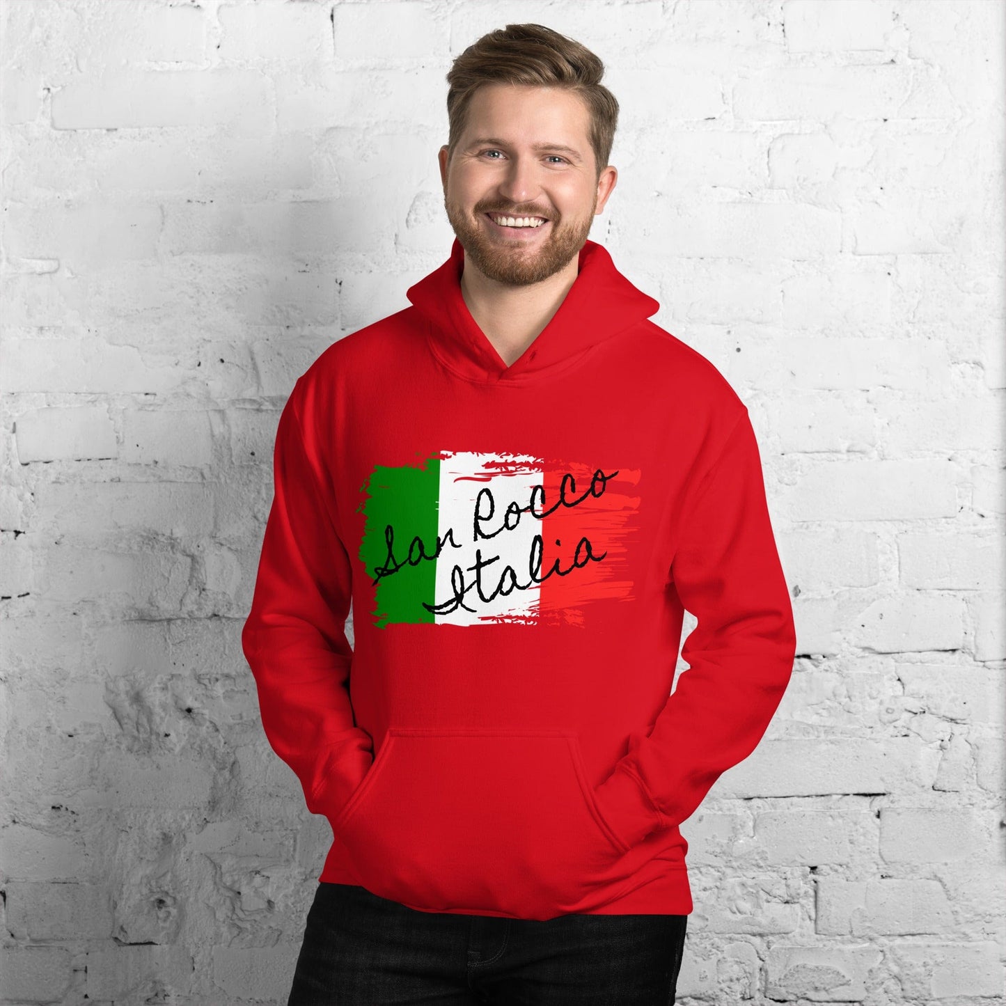 San Rocco Italia Hoodie with the Italian Flag - Premium Shirts & Tops - Shop now at San Rocco Italia