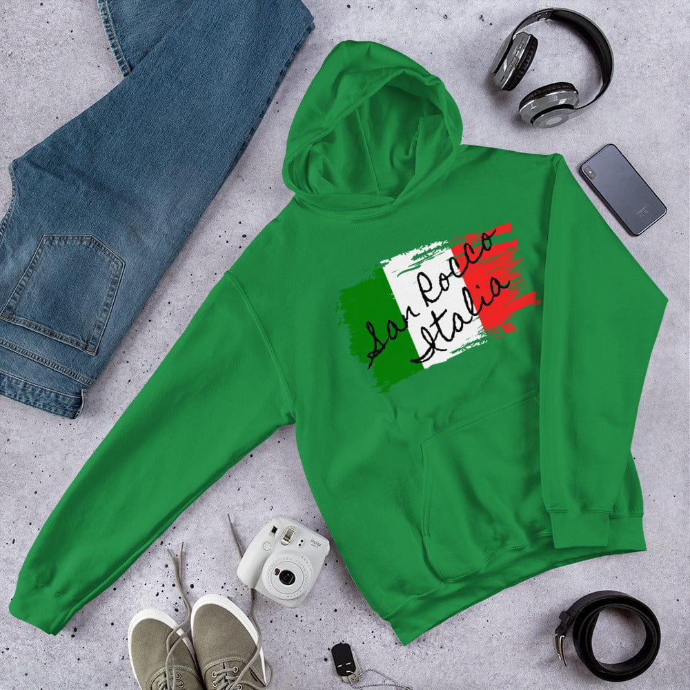 Shirts & Tops Irish Green / S San Rocco Italia Hoodie with the Italian Flag San Rocco Italia