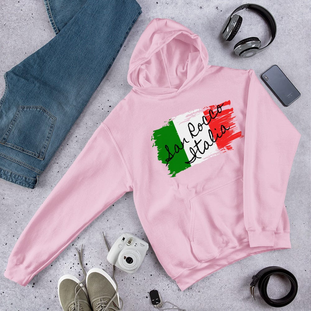 Shirts & Tops Light Pink / S San Rocco Italia Hoodie with the Italian Flag San Rocco Italia