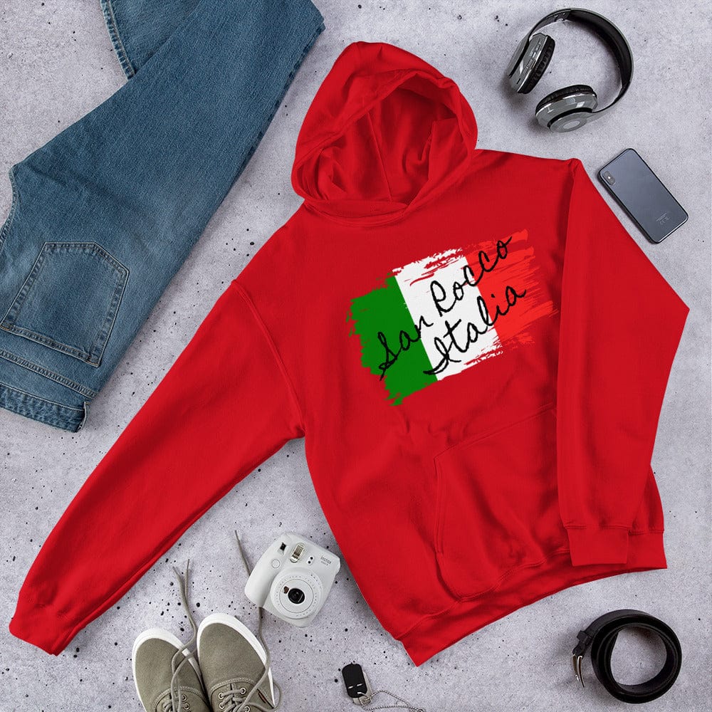 Shirts & Tops Red / S San Rocco Italia Hoodie with the Italian Flag San Rocco Italia