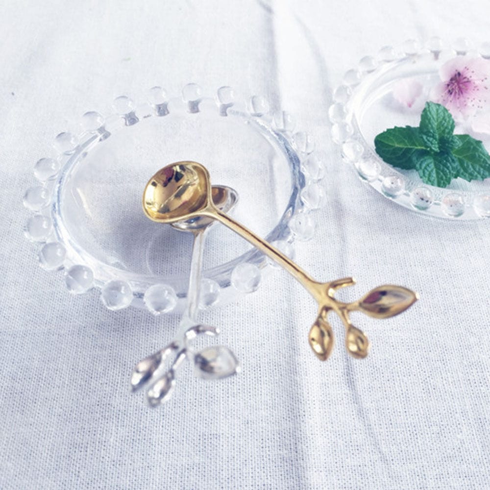 Leaf Spoons - Set of 8 - Silverware - San Rocco Italia