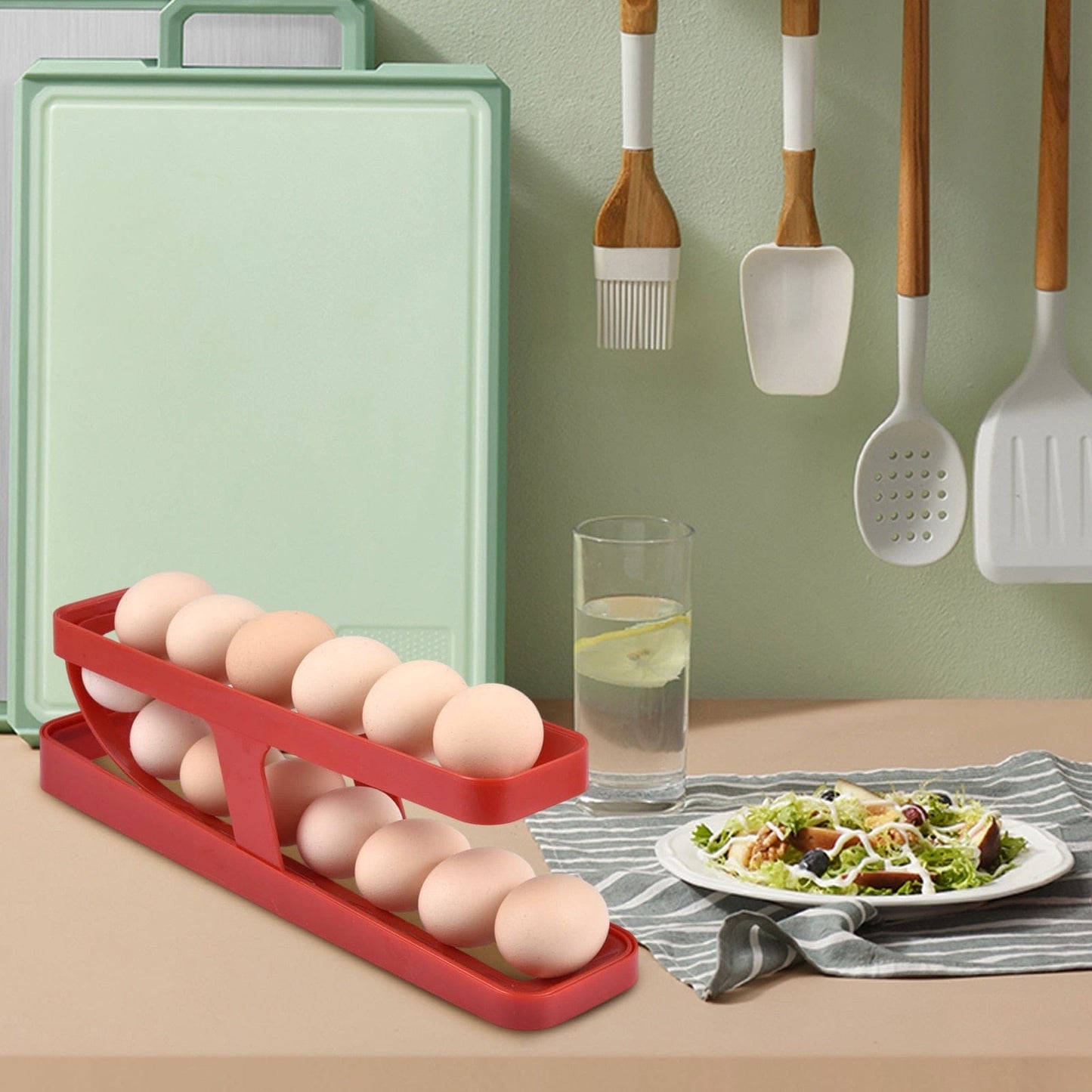 Space-Saving Roll Down Egg Dispenser - Premium Egg dispenser - Just €21.95! Shop now at San Rocco Italia