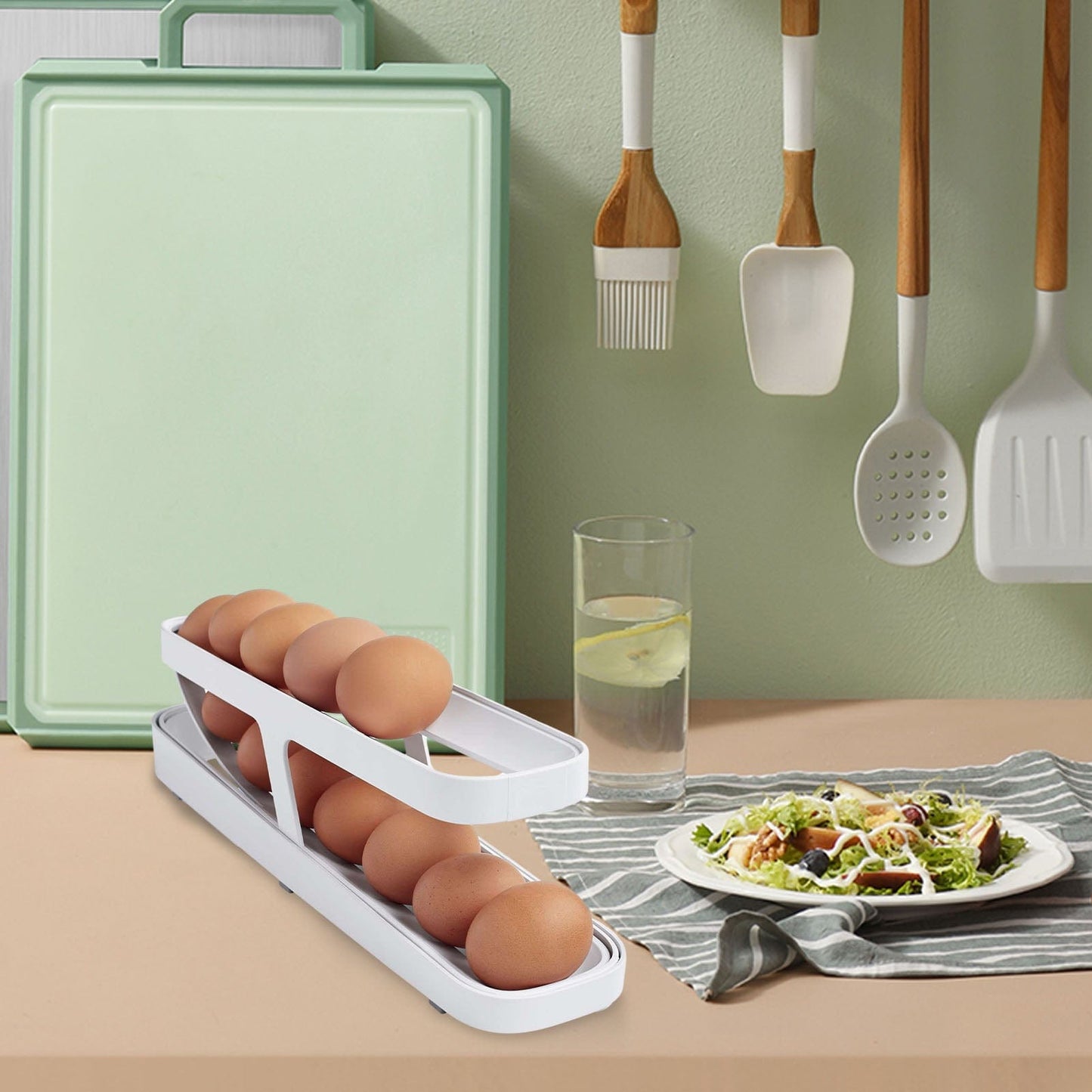 Space-Saving Roll Down Egg Dispenser - Premium Egg dispenser - Just €21.95! Shop now at San Rocco Italia