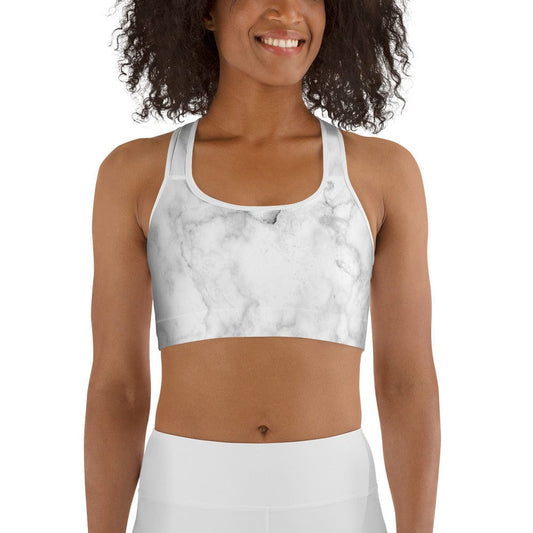 Sports Bra XS White Marble Sports Bra San Rocco Italia