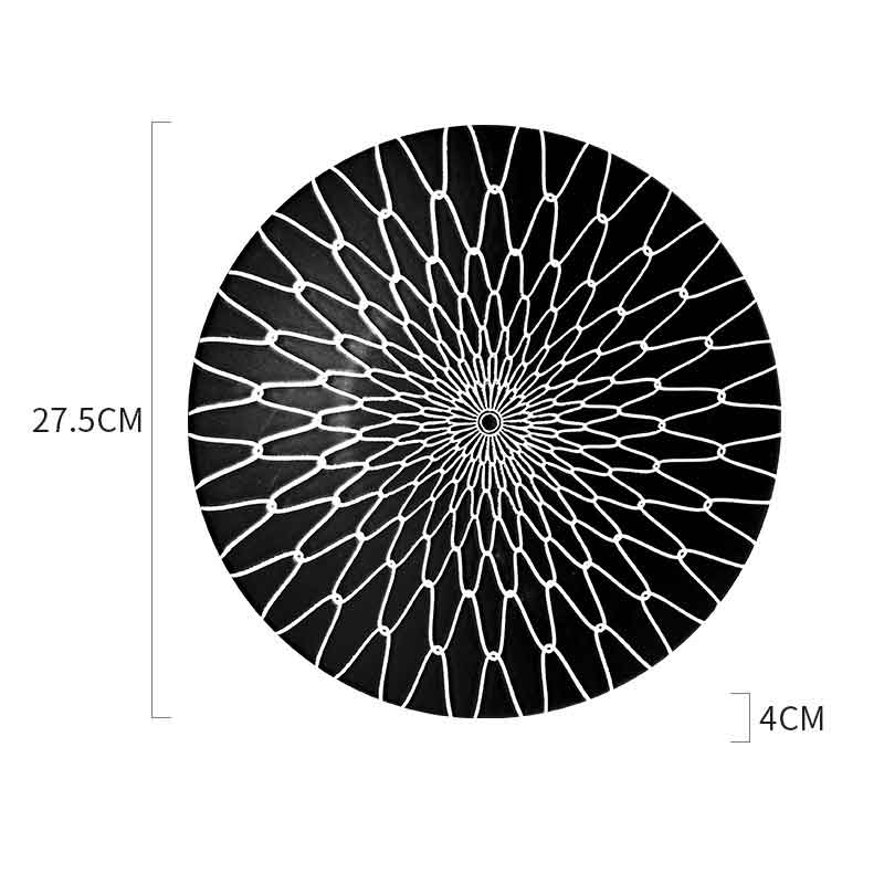 Black and White Geometric Ceramic Dessert/Salad and Dinner Plates | 21 cm and 27.5 cm - Premium Tableware - Just €34.95! Shop now at San Rocco Italia