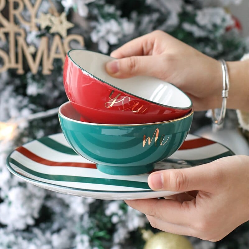 Ceramic Christmas Tableware - Plates, Coffee Mugs, and Bowls - Premium Tableware - Just €24.95! Shop now at San Rocco Italia