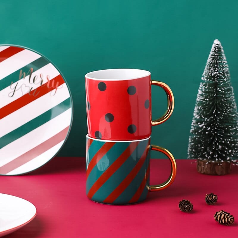 Ceramic Christmas Tableware - Plates, Coffee Mugs, and Bowls - Premium Tableware - Just €24.95! Shop now at San Rocco Italia