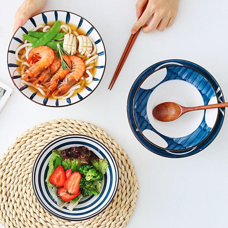 Deep Hand-Painted Coastal Bowls - Tableware - sanroccoitalia.it