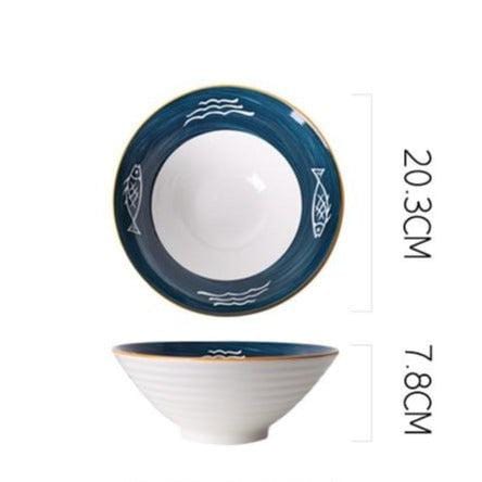 Deep Hand-Painted Coastal Bowls - Tableware - sanroccoitalia.it