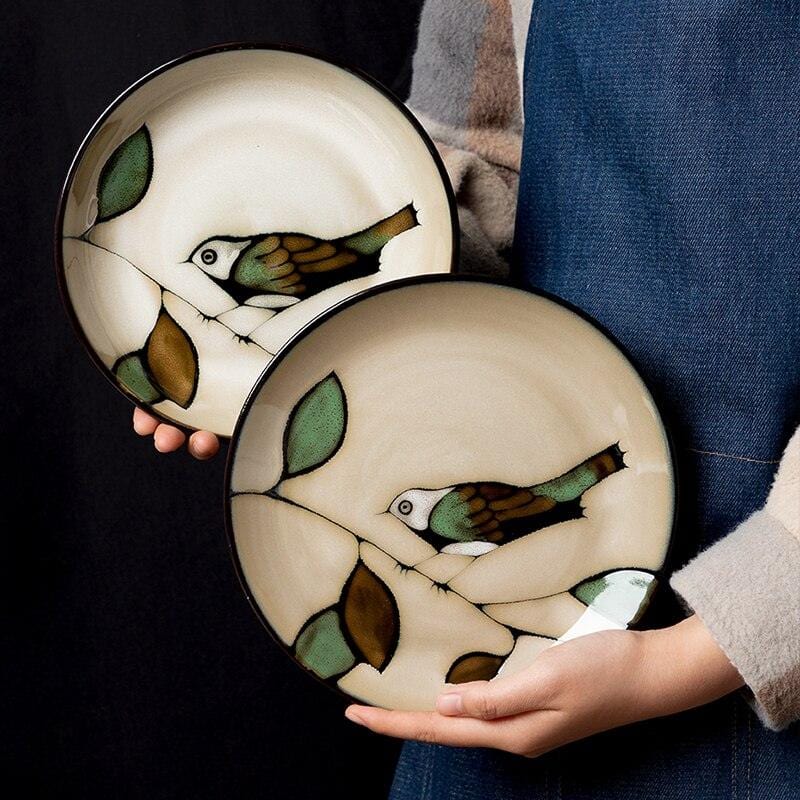 Hand Painted Bird Plates and Bowls - Premium Tableware - Shop now at San Rocco Italia