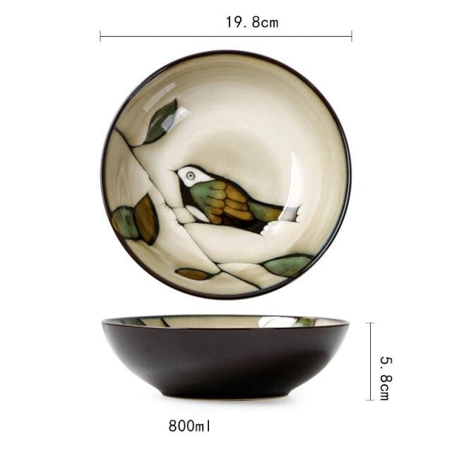 Hand Painted Bird Plates and Bowls - Premium Tableware - Shop now at San Rocco Italia