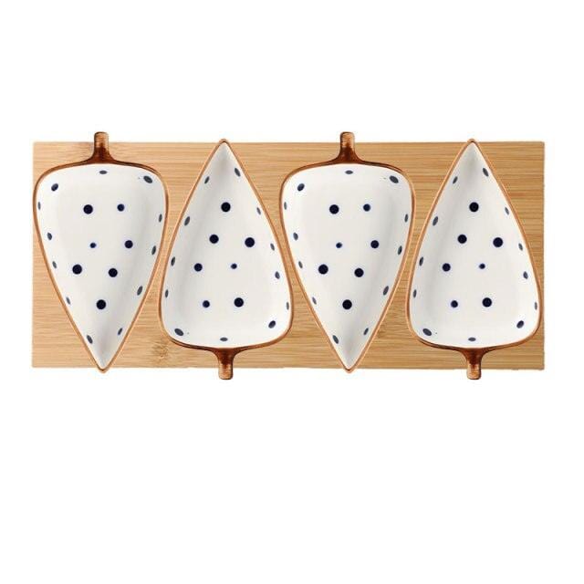 Hand-Painted Leaf Aperitivo Snack Dishes - Tableware - sanroccoitalia.it