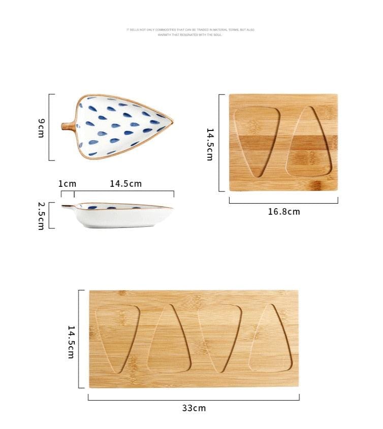 Hand-Painted Leaf Aperitivo Snack Dishes - Tableware - sanroccoitalia.it