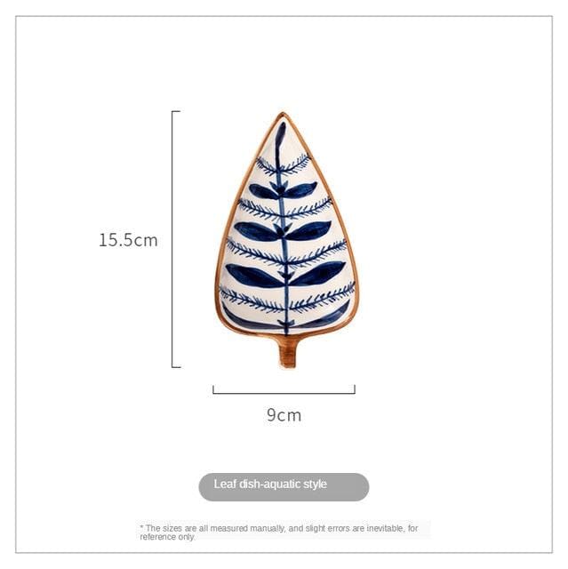 Hand-Painted Leaf Aperitivo Snack Dishes - Tableware - sanroccoitalia.it