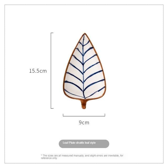 Hand-Painted Leaf Aperitivo Snack Dishes - Tableware - sanroccoitalia.it
