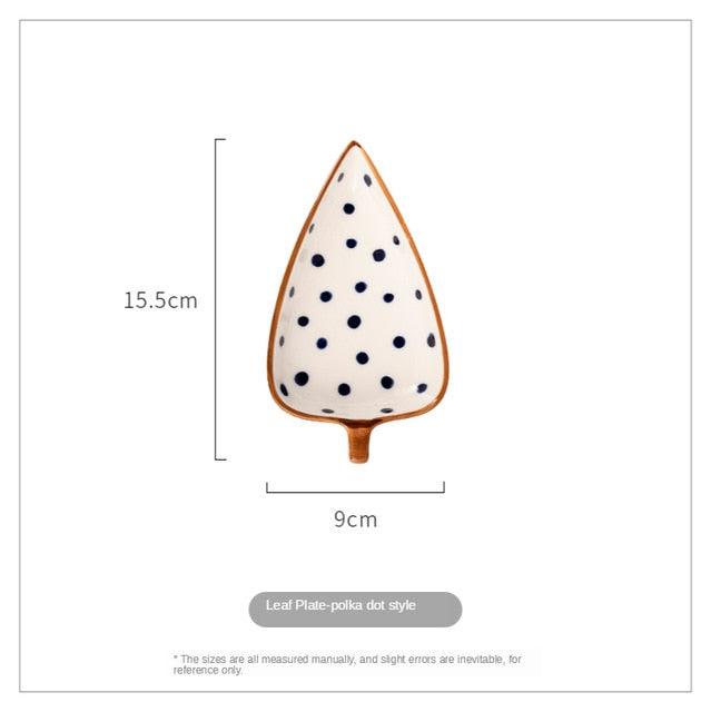Hand-Painted Leaf Aperitivo Snack Dishes - Tableware - sanroccoitalia.it