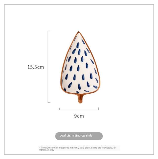 Hand-Painted Leaf Aperitivo Snack Dishes - Tableware - sanroccoitalia.it