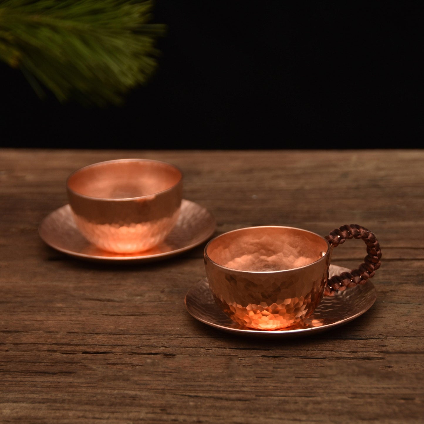 Handmade pure copper espresso and tea cup with saucer - 80 ml - Premium Tableware - Just €39.95! Shop now at San Rocco Italia