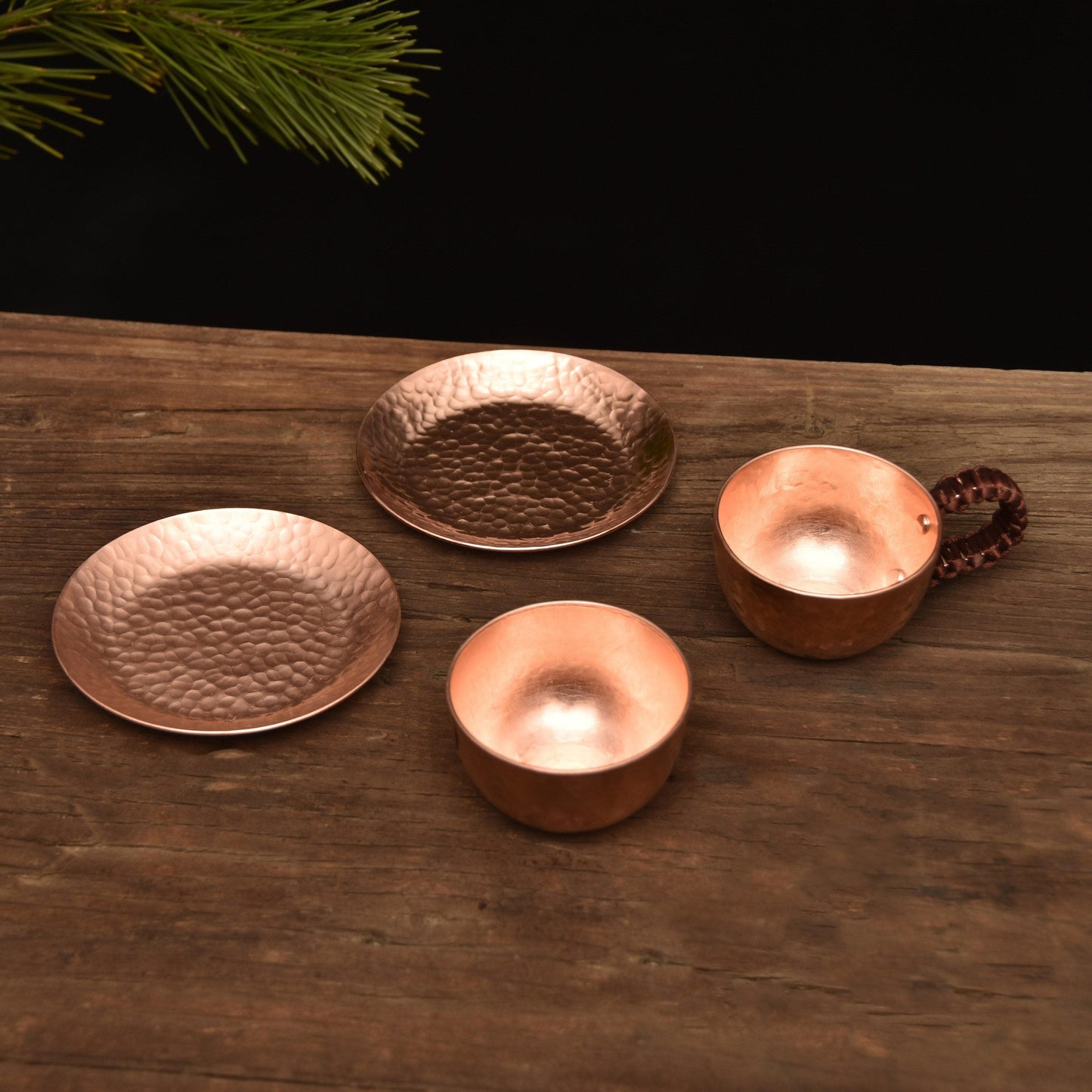 Handmade pure copper espresso and tea cup with saucer - 80 ml - Premium Tableware - Just €39.95! Shop now at San Rocco Italia