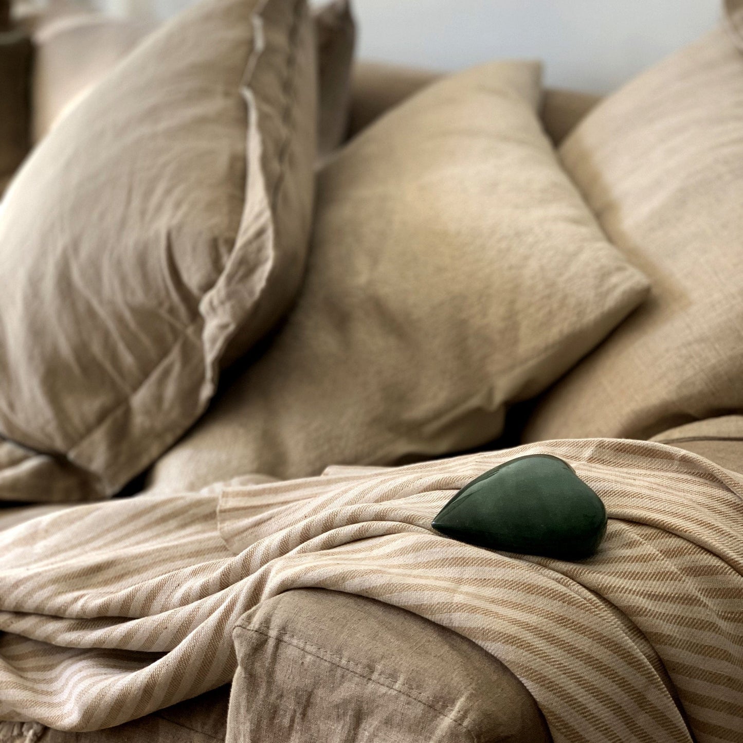 Fethiye Upcycled Throw Blanket / Towel - Beige - Premium Textiles & Pillows - Just €135! Shop now at San Rocco Italia