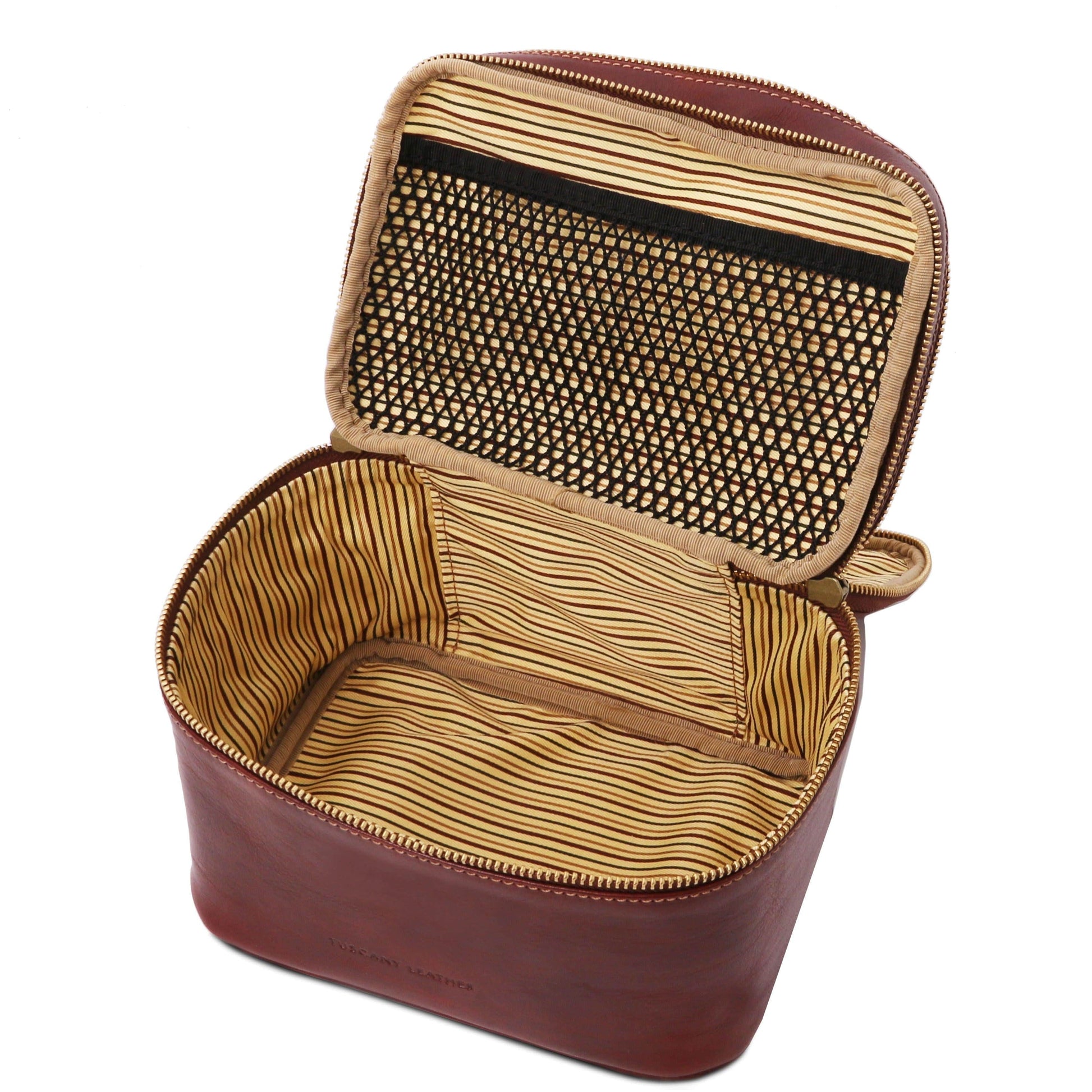 Travel leather accessories Eliot - Leather toiletry bag train case | TL142045 San Rocco Italia