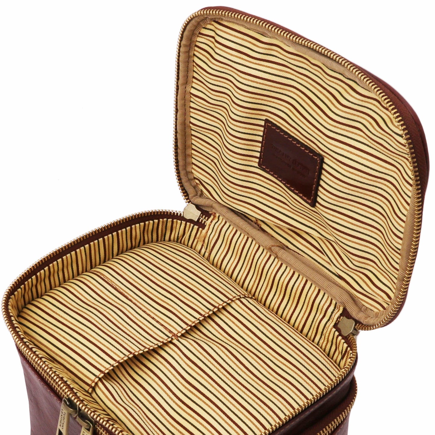 Travel leather accessories Eliot - Leather toiletry bag train case | TL142045 San Rocco Italia