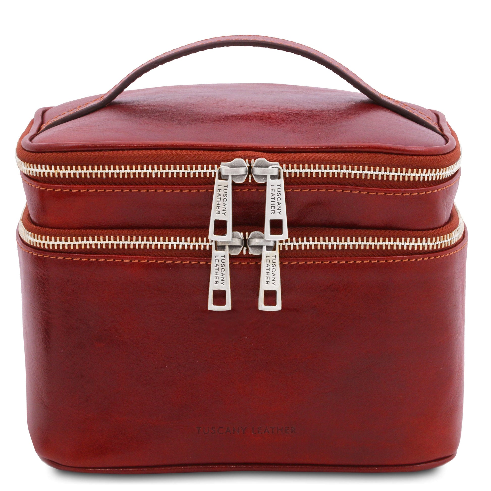Travel leather accessories Red Eliot - Leather toiletry bag train case | TL142045 San Rocco Italia