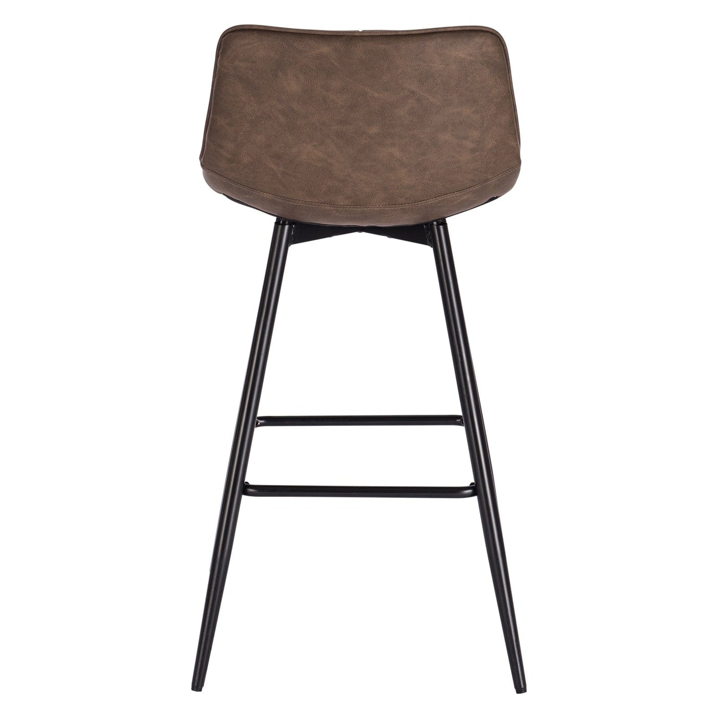 Vegan Leather and Velvet Bar Stools | Set of 2 - Metal Legs - - San Rocco Italia