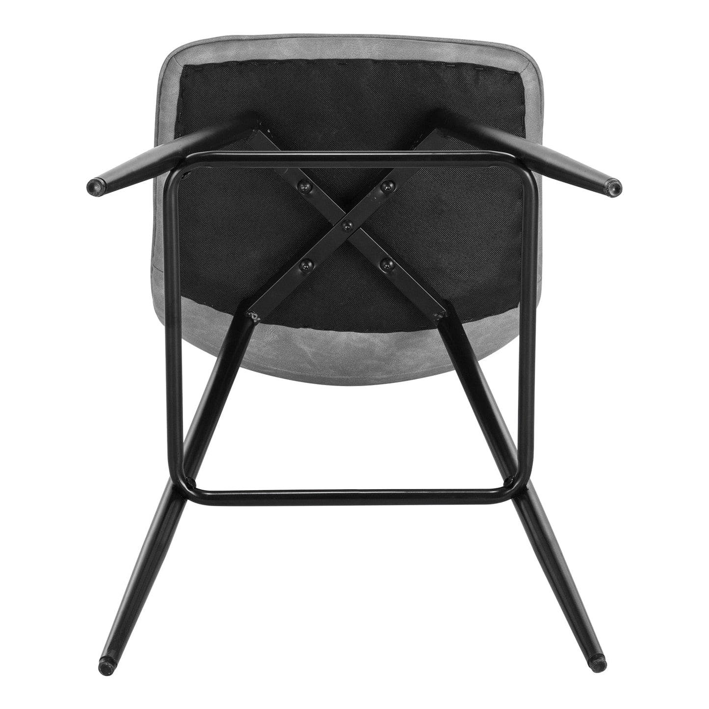 Vegan Leather and Velvet Bar Stools | Set of 2 - Metal Legs - - San Rocco Italia