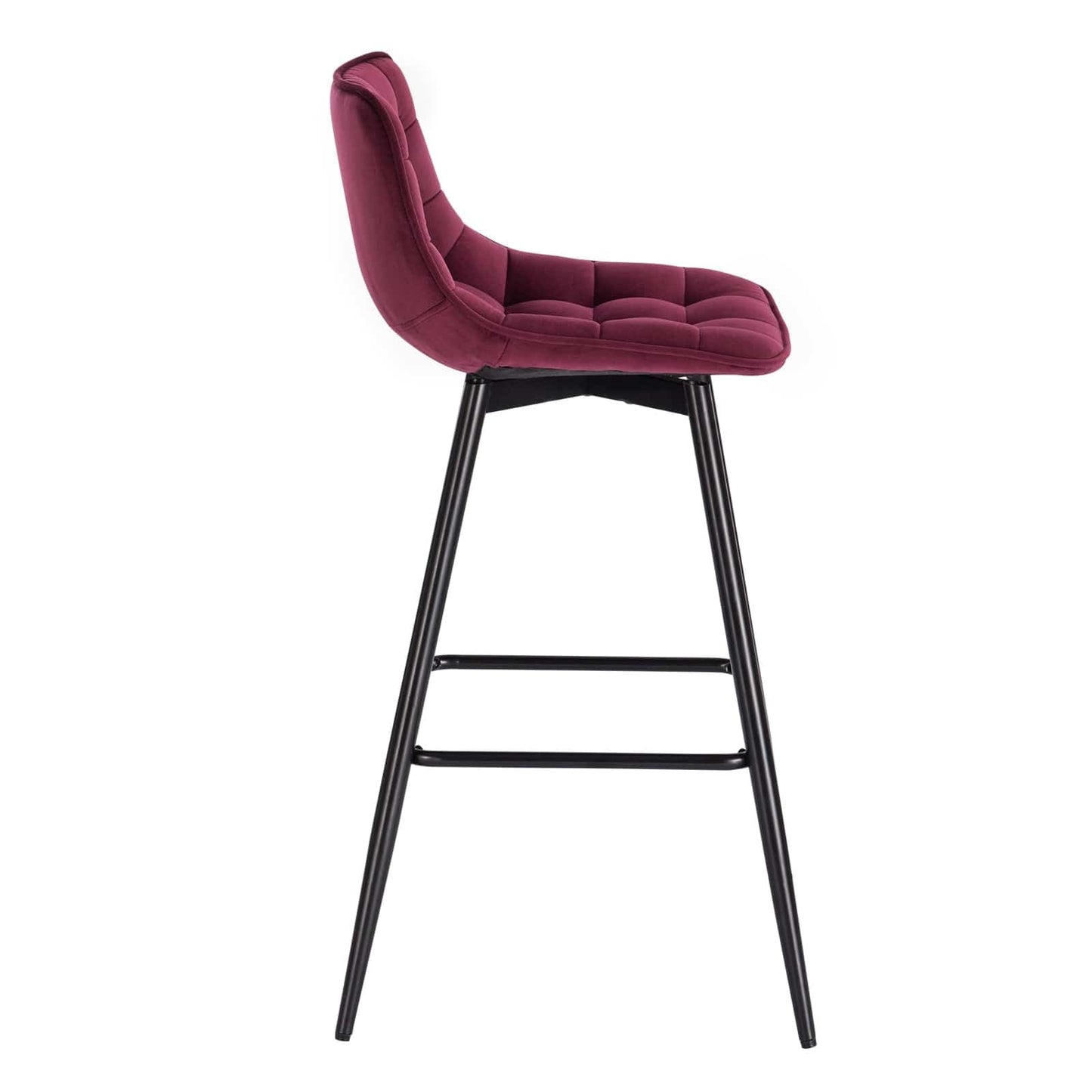 Vegan Leather and Velvet Bar Stools | Set of 2 - Metal Legs - Premium - Just €275! Shop now at San Rocco Italia