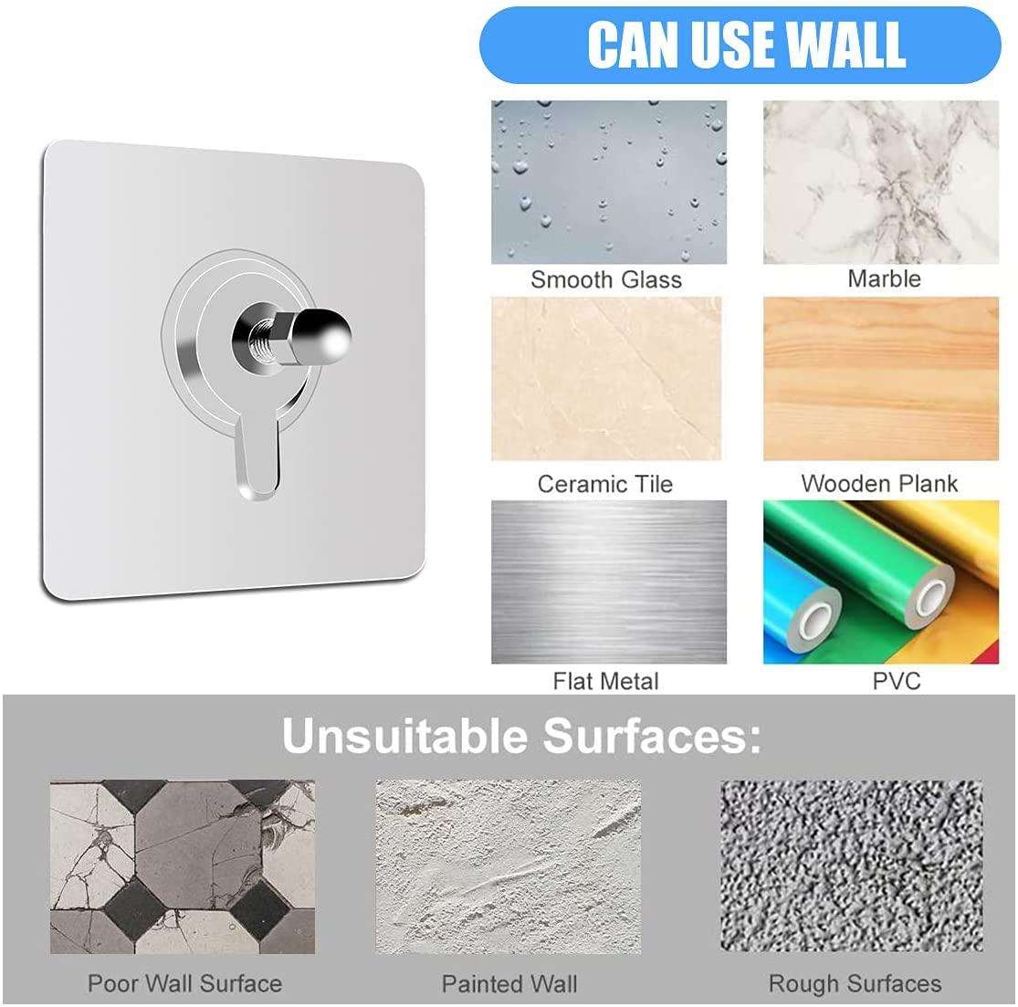 Adhesive Wall Hooks | 10 pieces - Premium Wall hooks - Just €14.95! Shop now at San Rocco Italia