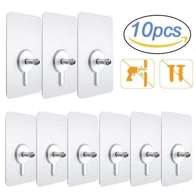 Adhesive Wall Hooks | 10 pieces - Premium Wall hooks - Just €14.95! Shop now at San Rocco Italia