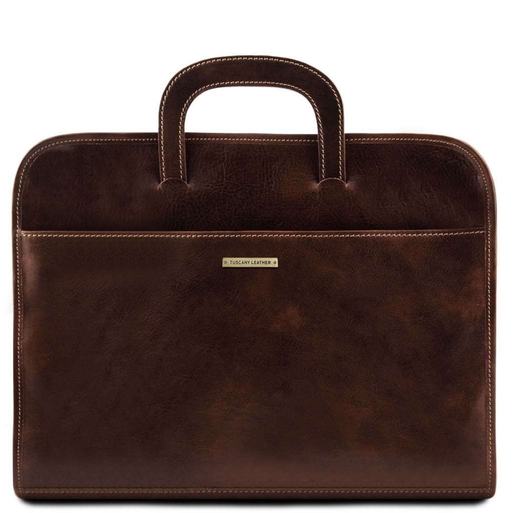 Dokumentenmappen aus Leder Dark Brown Sorrento - Dokumenten-Aktentasche aus Leder | TL141022 San Rocco Italia