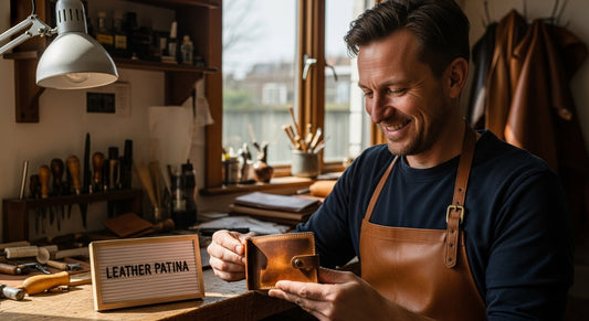 vegetable tanned leather patina artisan