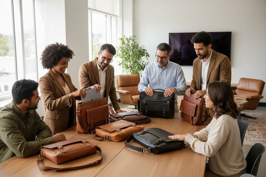 leather messenger bag, professional comparison, office