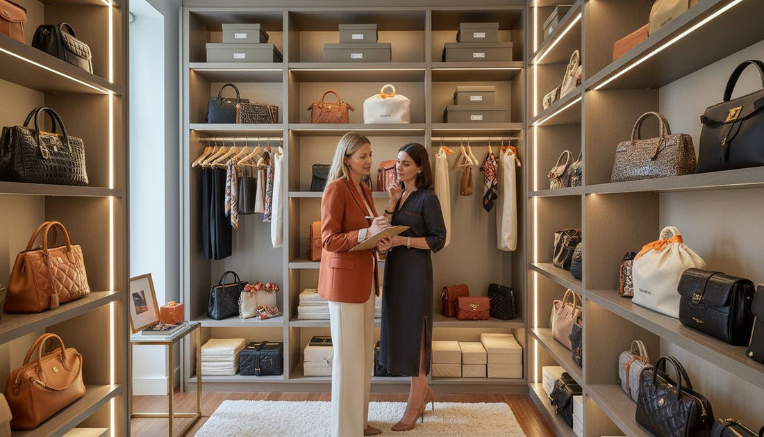 luxury handbag closet