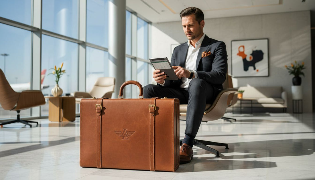 luxury leather luggage