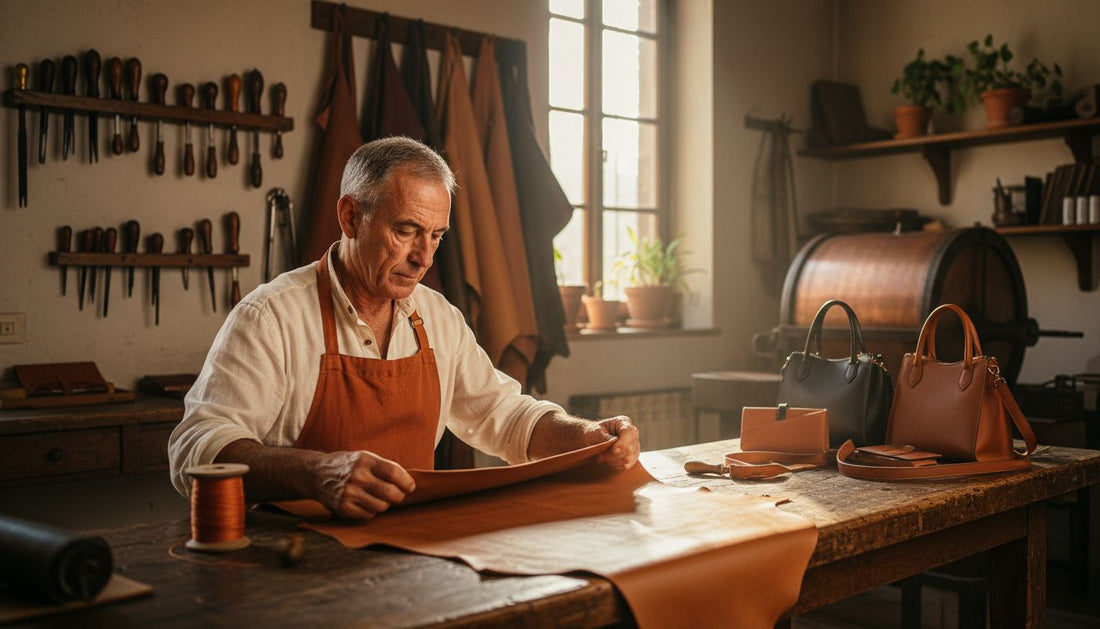 Italian leather artisan workshop