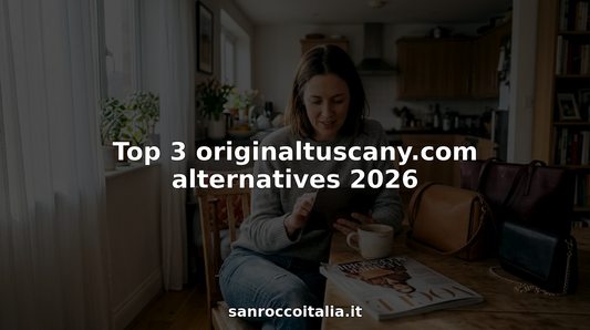 Woman comparing Italian leather handbag brands