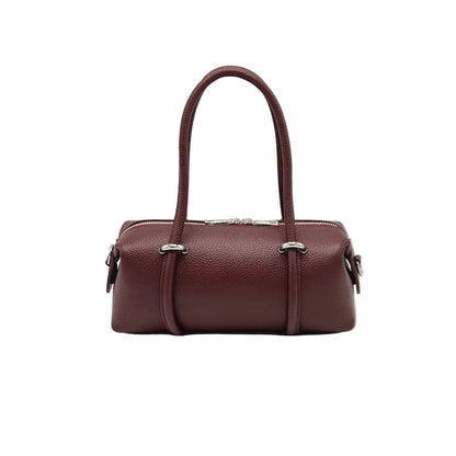 East-West Boston Bag in Pebbled Leather