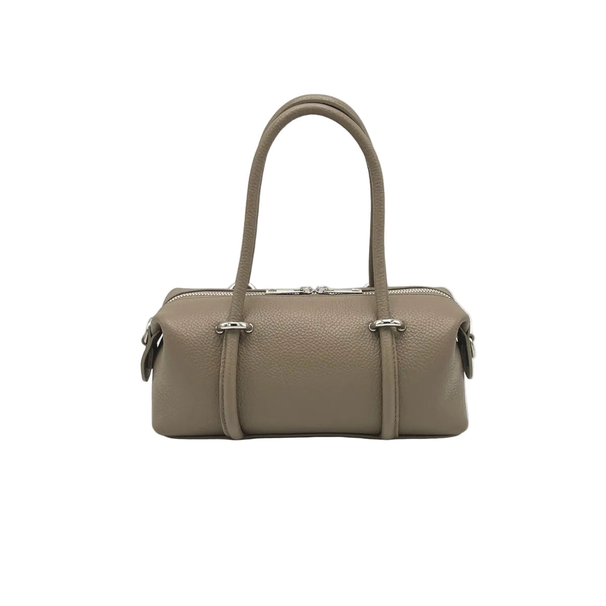 East-West Boston Bag in Pebbled Leather