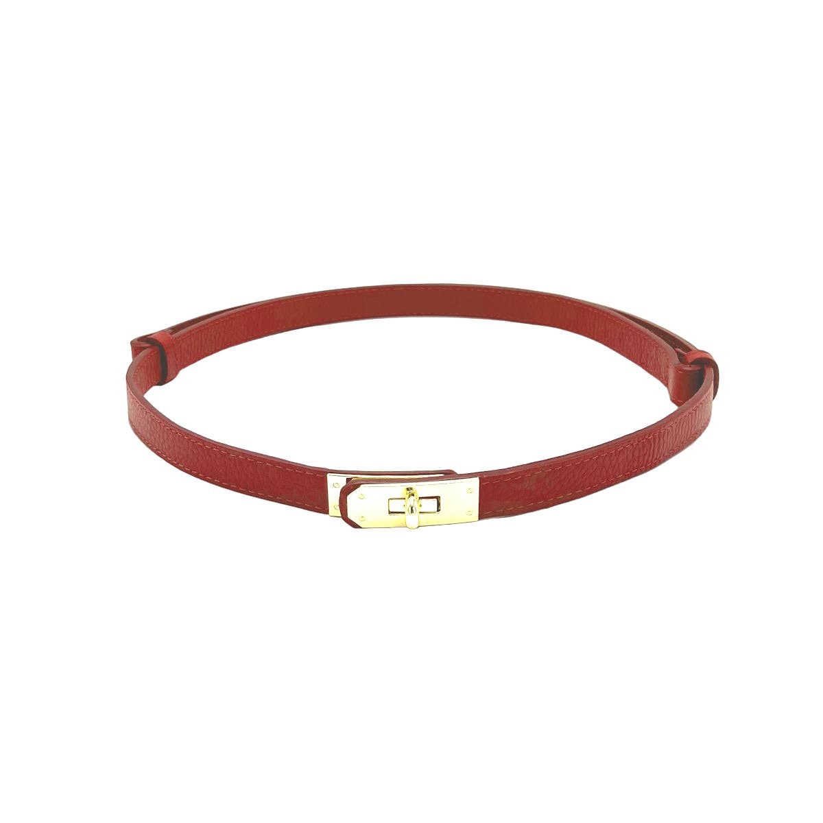 Women’s Adjustable Skinny Leather Belt – Handcrafted in Italy