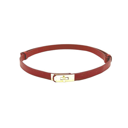 Women’s Adjustable Skinny Leather Belt – Handcrafted in Italy